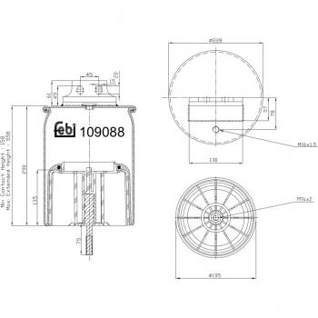 Fuelle de suspensión neumática FEBI BILSTEIN 109088