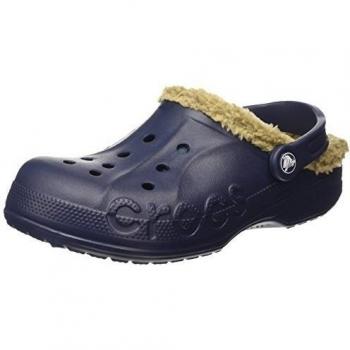 Crocs Baya - Zuecos con forro y correa unisex, Azul