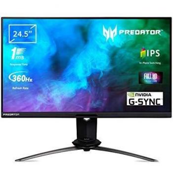 Acer Predator X25 bmiiprzx 24.5 Full HD (1920 x 1080) NVIDIA G-SYNC Compatible Gaming Monitor, 360Hz, Up to 0.3ms (G to G), 99
