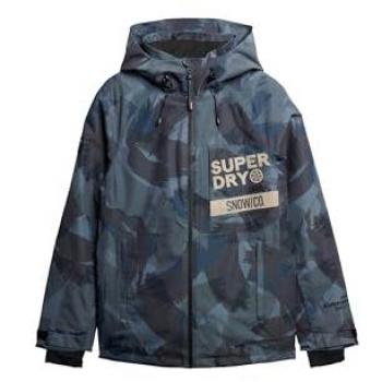 Chaqueta de Esquí Superdry Freestyle Core para Hombre en Camo Gris