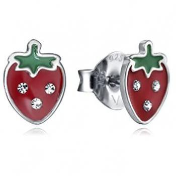 Pendientes de Plata de Ley 925 para Niña Viceroy Mod. 5120E000-19 con Diseño de Fresas