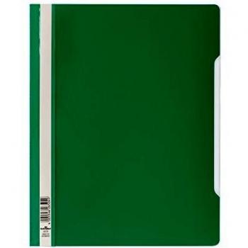 Carpeta Presentación Durable A4+ Verde, Pack de 50, con lámina rígida y vista clara