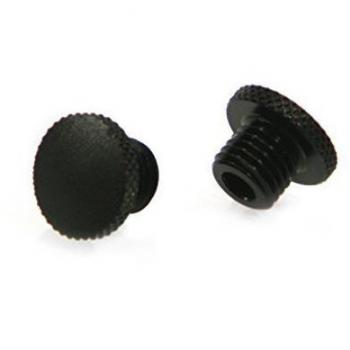 Par Aluminio Pulido Espejo para Motocicleta Tapones Ciegos - Negro, Negro, 10mm: 1 x clockwise 1 x anticlockwise