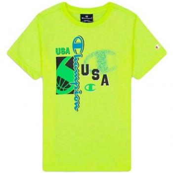 Camiseta de Manga Corta Hombre Champion Crewneck Verde Claro