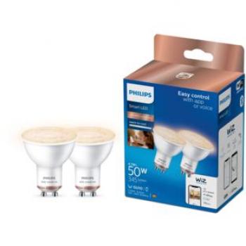 Pack de 2 bombillas LED inteligentes GU10 4.7W con WiFi y Bluetooth