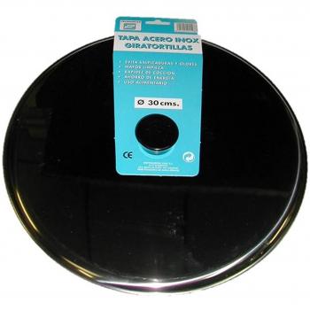 TAPA COCINA TECNHOGAR GIRATORTILLAS ACERO INOX 30CM 1548