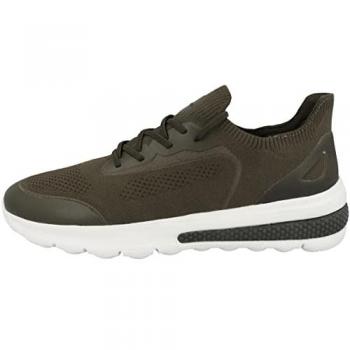 Zapatillas Geox Spherica Actif Hombre Verde Militar, cómodas y transpirables