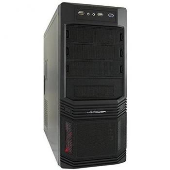 Caja PC Midi-Tower LC-Power PRO-925B con Fuente 600W, 2xUSB 2.0, 1xUSB 3.0, Audio HD, Color Negro