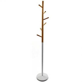 Versa Holstebro Perchero de Pie de Estilo Minimalista, con 6 Ganchos o Colgadores para Ropa o Bolsos para el Recibidor, Medidas