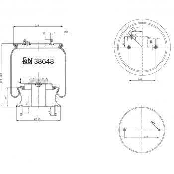 Fuelle de suspensión neumática FEBI BILSTEIN 38648