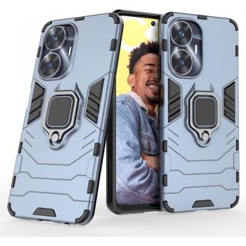 Funda Magnética Con Anillo Para Móvil Realme C55 Azul - Carcasa Magnética Antigolpes Rígida Dura con Soporte para Ver Multimedia Manos Libres y Tecnología de Absorción de Golpes