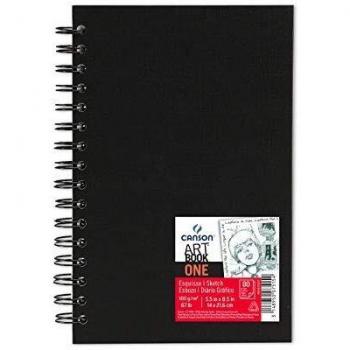 Ãlbum Espiral Microperforado, 14x21,6 cm, 80 Hojas, Canson Sketch One, Grano Fino 100g
