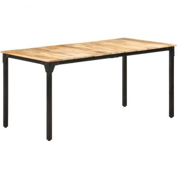vidaXL Dining Table 160x80x76 cm Rough Mango Wood