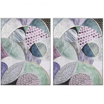 Cuadro Abstracto Urbano 103 x 4,5 x 143 cm (2 Unidades)