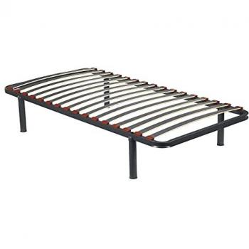 Somier Pikolin Guardaespaldas 17 Láminas Madera Alta Elasticidad y Ventilación 90x200 con Bastidor de Acero Reforzado, 4 Patas, Independencia de Lechos y Montaje Incluido