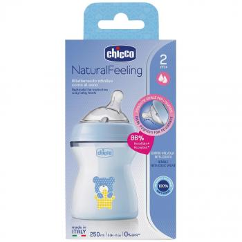 Chicco Natural Feeling Baby Bottle 2m+ Boy 250ml