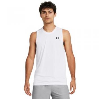 Under Armour Men's Lightweight Tech Sleeveless Running T-shirt - White