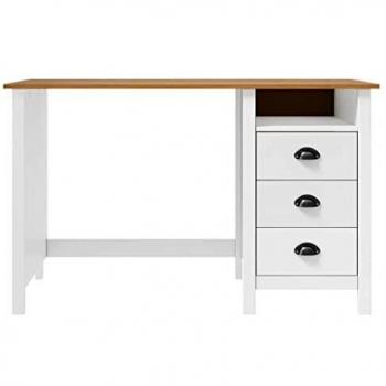 vidaXL Desk Hill with 3 Drawers 120x50x74 cm Solid Pine Wood