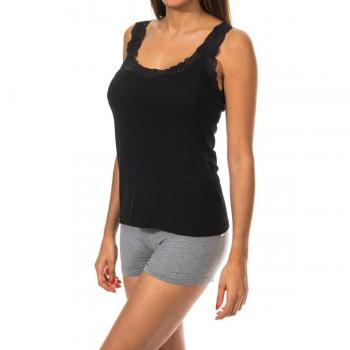 Camiseta de Tirantes Anchos de Encaje Escote Redondo Janira 1072675 Mujer