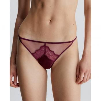 Calvin Klein - Braga clásica de encaje, color negro, talla M, 90% nylon y 10% elastano, diseño sin costuras para mayor comodidad