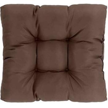 Taupe Garden Seat Cushion 60x60x10 cm Fabric