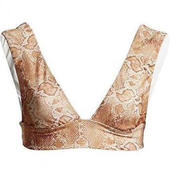 Billabongz top de bikini con estampado de serpiente mujer xs multicolor