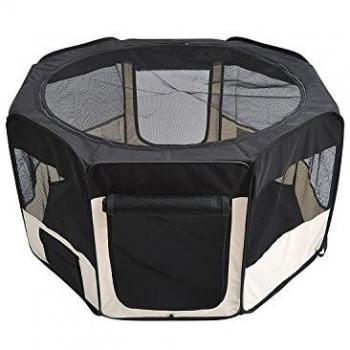 Pawhut Parque Mascotas Plegable 2 Puertas Juego Entrenamiento Dormitorio Perro Cachorros