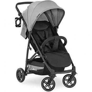 Silla de Paseo Ligera Hauck Rapid 4R Plus Gris, Carrito Reclinable para Bebés desde el Nacimiento hasta 25 kg, Capota XL con UPF 50+, Cesta Grande