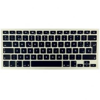 i-Buy La cubierta del teclado de silicona para el MacBook Air&Pro de 13&15 pulgadas[teclado Europea,español]- Negro