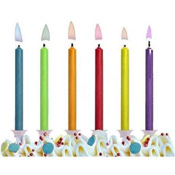 6 Velas de Cumpleaños Llama Multicolor