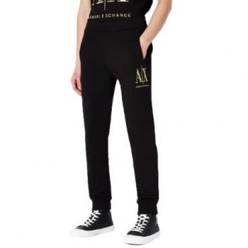 Pantalón Jogging Hombre Armani Exchange - Loungewear, Chándal, Algodón, Logo Oro, Negro, Talla L