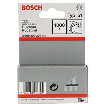 Bosch 2 609 200 202 - Grapa de alambre plano tipo 51-10 x 1 x 10 mm