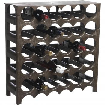 Toyma 0438/08 - Kit de 5 botelleros + tapa, 30 botellas, color nogal