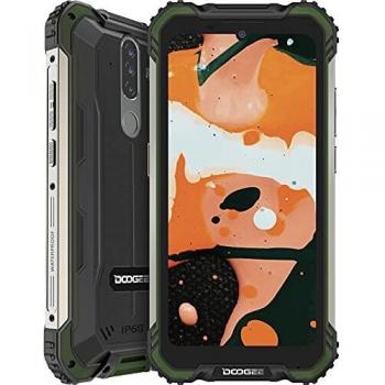 DOOGEE S58 Pro Móvil Resistente Agua y Golpes 6GB+64GB, 5180mAh, Cámara Triples 16MP+Cámara Frontal 16MP Teléfono Libre 4G Android 10, 5.7 Pulgada IP68/IP69K Smartphone Todoterreno, NFC/GPS, Verde