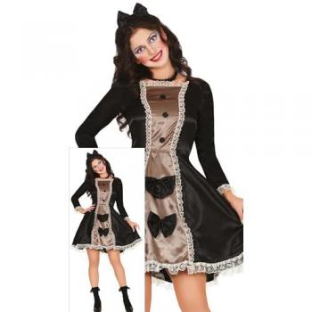 Disfraz de Muñeca Negra Encantada para Mujer - Disfraz de Película de Terror Talla S