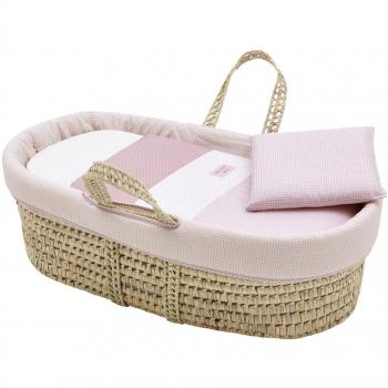Moisés de Palma Acolchado Une Vichy10 Rosa 39x80x25 cm