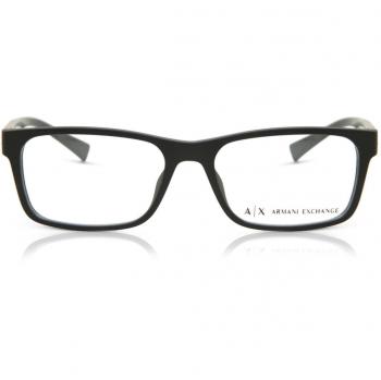 Armani Exchange AX3038F Asian Fit 8199 Armazones para Hombre Negros, Lentes Recetadas Para Hombre Negros, Gafas Recetadas para Hombre Negras, Ajuste Asiático 8199 Gaf