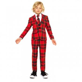 OppoSuits Boys Lumberjack Christmas Suit - Red, Size 8