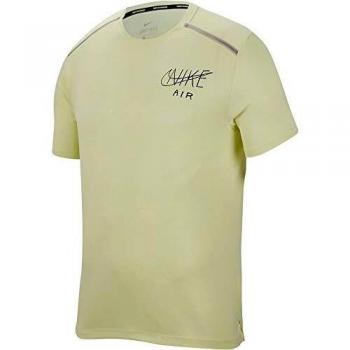 NIKE M Nk Dry Miler Top SS Gx Hbr, Hombre, Luminous Green/Black/Reflective silv, S