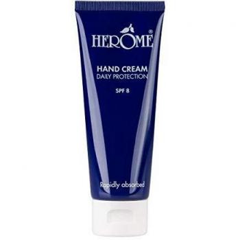 Herome - Crema de Manos Protección Diaria SPF8, 75 ml | Absorción Inmediata, Restauración de la Piel y Protección ante Sequedad, Crema Natural y Reparadora