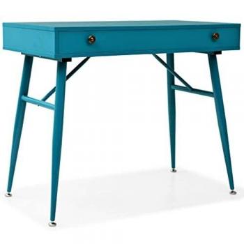 vidaXL Mesa Ordenador Escritorio Cajón Verde Mueble Estudio Despacho Consola