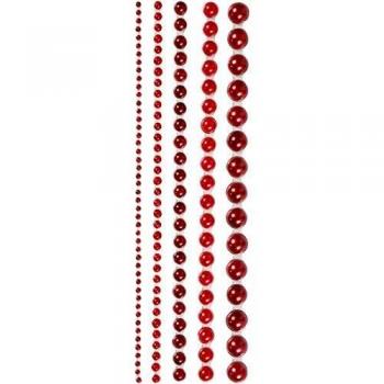Perlas Semiesféricas Rojas, Tamaño 2-8 mm, 140 Piezas