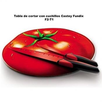Fundix Tabla de Corte más Dos Cuchillos, 30 cm