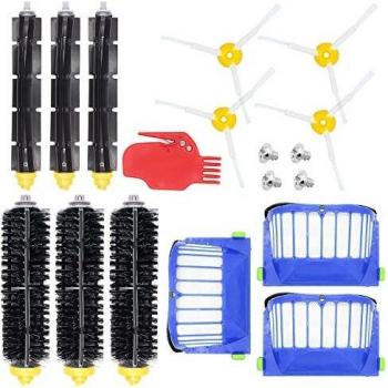 DingGreat Kit Repuestos y Accesorios Filtro y Cepillo Lateral para Aspiradora iRobot Roomba Serie 600 605 610 615 616 620 625 630 631 632 639 650 651 660 670 680 681 691