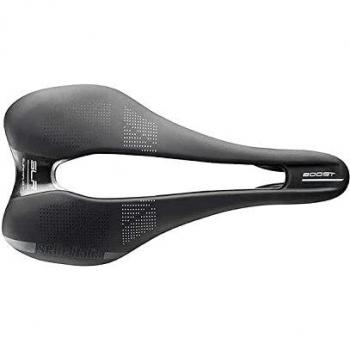 Selle Italia - Sillìn Bicicleta de Carretera SLR Boost TM Superflow, Rail Manganese Tubo Ø7, Sillìn Corto Road Perfomance Soft-tek, Comfort