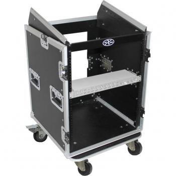 ProX T-14MRSS Flight Case with Laptop Shelf for 14U Rack x 10U Top Mixer