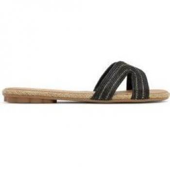 Sandalias planas de mujer PORRONET ALMA en color negro
