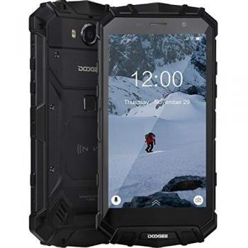 DOOGEE S60 Lite Móviles Todoterreno Resistentes 4G, Android 8.1 Movile Libre Antigolpes IP68 Impermeable 5,2 Pulgada Octa-Core 4GB+32GB, 5580mAh, 16.0MP+8.0M Cámara, Carga Inalámbrica NFC, Negro