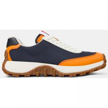 Zapatillas deportivas Camper Drift Trail x INEOS lisas con cordones para mujer, color azul marino y naranja, talla 35