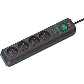 Brennenstuhl 1159701 - Regleta para 4 enchufes con interruptor y cable